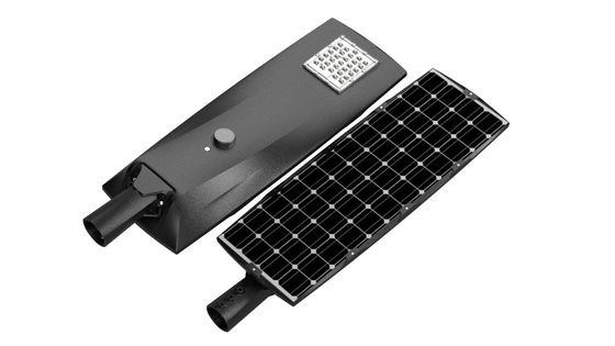 Ip66 170lm/w Solar LED Street Light 10-80w Lithium Battery Monocrystal Silicon Panel