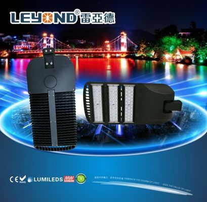 LUMILEDS 5050/3030 chip LED Street Lighting , led road lamp black / gray housing